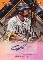 2022 Topps Fire Fire Autographs #WF Wander Franco Orange Baseball Card