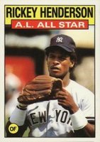 1986 Topps Tiffany #716 Rickey Henderson All-Star Baseball Card