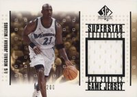 2001 SP Authentic Superstar Authentics Jersey #SA-MJ Michael Jordan Basketball Card