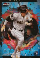 2024 Topps Finest #216 Jackson Merrill Blue Refractor Baseball Card