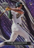 2024 Topps Chrome Black #80 Tyler Soderstrom Purple Mini Diamond Baseball Card
