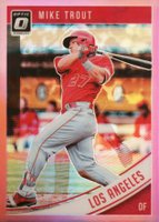 2018 Panini Donruss Optic #121 Mike Trout Post Swing-Pink Baseball Card