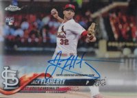 2018 Topps Chrome Rookie Autograph #RA-JF Jack Flaherty Refractor Baseball Card