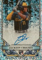 2024 Bowman Sterling Rookies Autographs #RAJCH Jackson Chourio Speckle Refractor Baseball Card