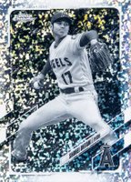 2021 Topps Chrome #159 Shohei Ohtani Black/White Mini Diamond Refractor Baseball Card