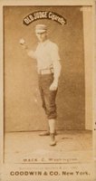 1887 Old Judge #285-1a Connie Mack Throw-R/hand neck high-C. Baseball Card