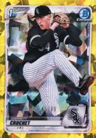 2020 Bowman Draft Chrome Sapphire Edition #BD95 Garrett Crochet Yellow Baseball Card