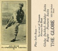 1916 The Globe Clothing #21 Joe Bush Baseball Card