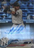 2018 Topps Chrome Rookie Autograph #RA-MA Miguel Andujar Refractor Baseball Card