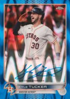 2022 Topps Chrome Veteran Autographs #CVAKT Kyle Tucker Blue Raywave Refractor Baseball Card