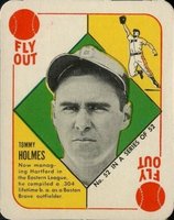 1951 Topps Red Backs #52 Tommy Holmes Hartford on Bio Baseball Card