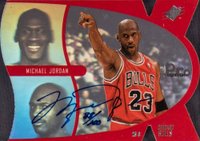 1997 SPx ProMotion #1 Michael Jordan Autograph Die-Cut Basketball Card