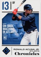 2018 Panini Chronicles #37 Ronald Acuna Jr. Baseball Card