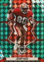 2022 Panini Mosaic #181 Jerry Rice Green Mosaic Football Card