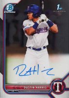 2022 Bowman Chrome Prospect Autographs #CPADHR Dustin Harris Baseball Card