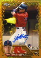 2023 Topps Gilded Collection Topps Chrome Gold Etch Autographs #CGAMY Masataka Yoshida Yellow Baseball Card