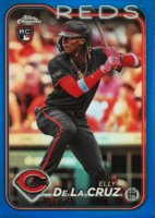 2024 Topps Chrome #44 Elly de La Cruz Blue Refractor Baseball Card