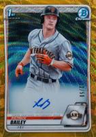 2020 Bowman Draft Chrome Draft Picks Autographs #CDAPB Patrick Bailey Gold Wave Refractor Baseball Card