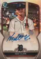 2023 Bowman Draft #BDC76 Max Clark Chrome-SP-Autograph Baseball Card