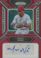 2024 Panini Prizm Sensational Signatures #SSMW Masyn Winn Red Prizm Baseball Card