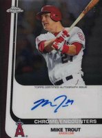 2012 Topps Chrome Chrome Encounters Autographs #CE-MT Mike Trout Baseball Card