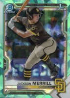 2021 Bowman Draft Chrome Sapphire Edition #BDC119 Jackson Merrill Aqua Baseball Card