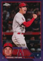 2023 Topps Chrome Logofractor Edition #17 Shohei Ohtani Purple Refractor Baseball Card