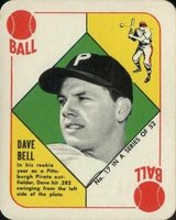 1951 Topps Red Backs #17 Dave Bell Baseball Card