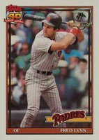 1991 Topps Desert Shield #586 Fred Lynn Baseball Card
