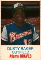 1975 Hostess #117 Dusty Baker Hand Cut Baseball Card