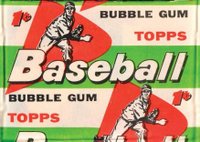 1958 Topps #WP Wax Pack 1 Cent Baseball Card
