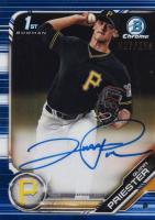 2019 Bowman Draft Chrome Draft Picks Autograph #CDAQP Quinn Priester Blue Refractor Baseball Card