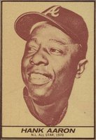 1971 Milk Duds # Hank Aaron Hand Cut Baseball Card