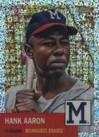 2022 Topps Chrome Platinum Anniversary #44 Hank Aaron Speckle Refractor Baseball Card