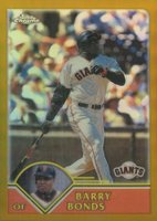 2003 Topps Chrome #245 Barry Bonds Gold Refractor Baseball Card