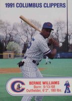 1991 Columbus Clippers Police # Bernie Williams Baseball Card