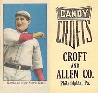 1909 Croft's Candy # Larry Doyle Throwing Baseball Card