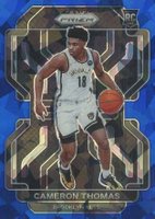 2021 Panini Prizm #297 Cameron Thomas Blue Ice Basketball Card