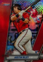 2019 Bowman's Best  #4 Austin Riley Red Refractor Baseball Card
