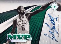 2004 Ultimate Collection MVP Autograph #MVPBR Bill Russell Basketball Card
