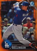 2016 Bowman Chrome Prospects #BCP182 Cody Bellinger Orange Refractor Baseball Card