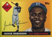 2013 Topps Factory Jackie Robinson Chrome Reprint Refractors #JRG-3 Jackie Robinson Gold Baseball Card