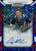 2019 Panini Prizm Draft Picks Autograph #2 Adley Rutschman Red/White/Blue Prizm Baseball Card