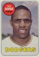 1969 Topps #471w Ted Savage White Letters Baseball Card