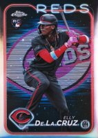 2024 Topps Chrome #44 Elly de La Cruz Lightboard Logo Baseball Card