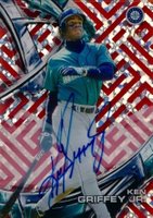 2016 Topps High Tek Autographs #HT-KG Ken Griffey Jr. Red Orbit Diffractor Baseball Card