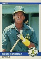 1984 Fleer #447 Rickey Henderson Baseball Card