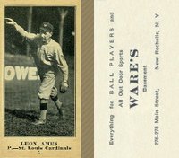 1916 Wares #5 Leon Ames Baseball Card