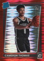 2021 Panini Donruss Optic #153 Cameron Thomas Red Pulsar Basketball Card