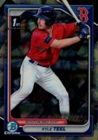 2024 Bowman Sapphire Edition Chrome Prospects #BCP48 Kyle Teel Black Baseball Card